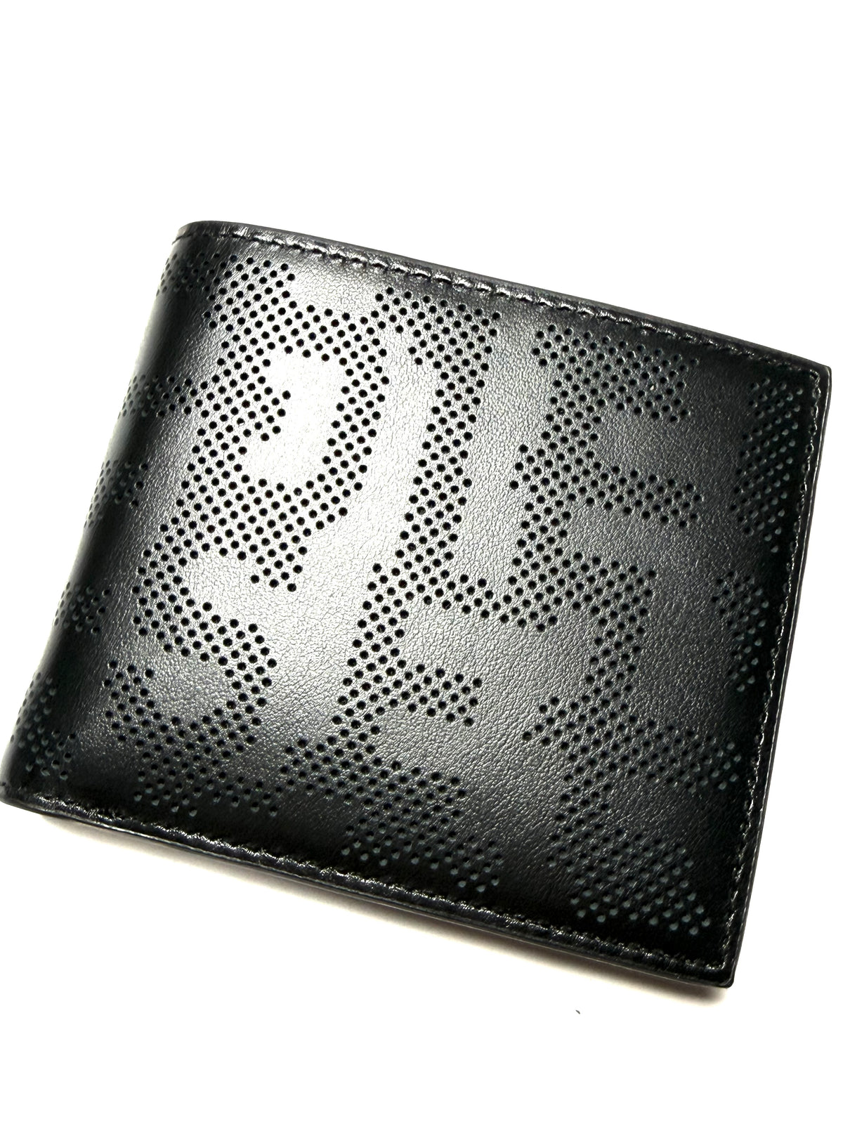 Diesel Bi Fold Coin Pocket Black Leather Wallet