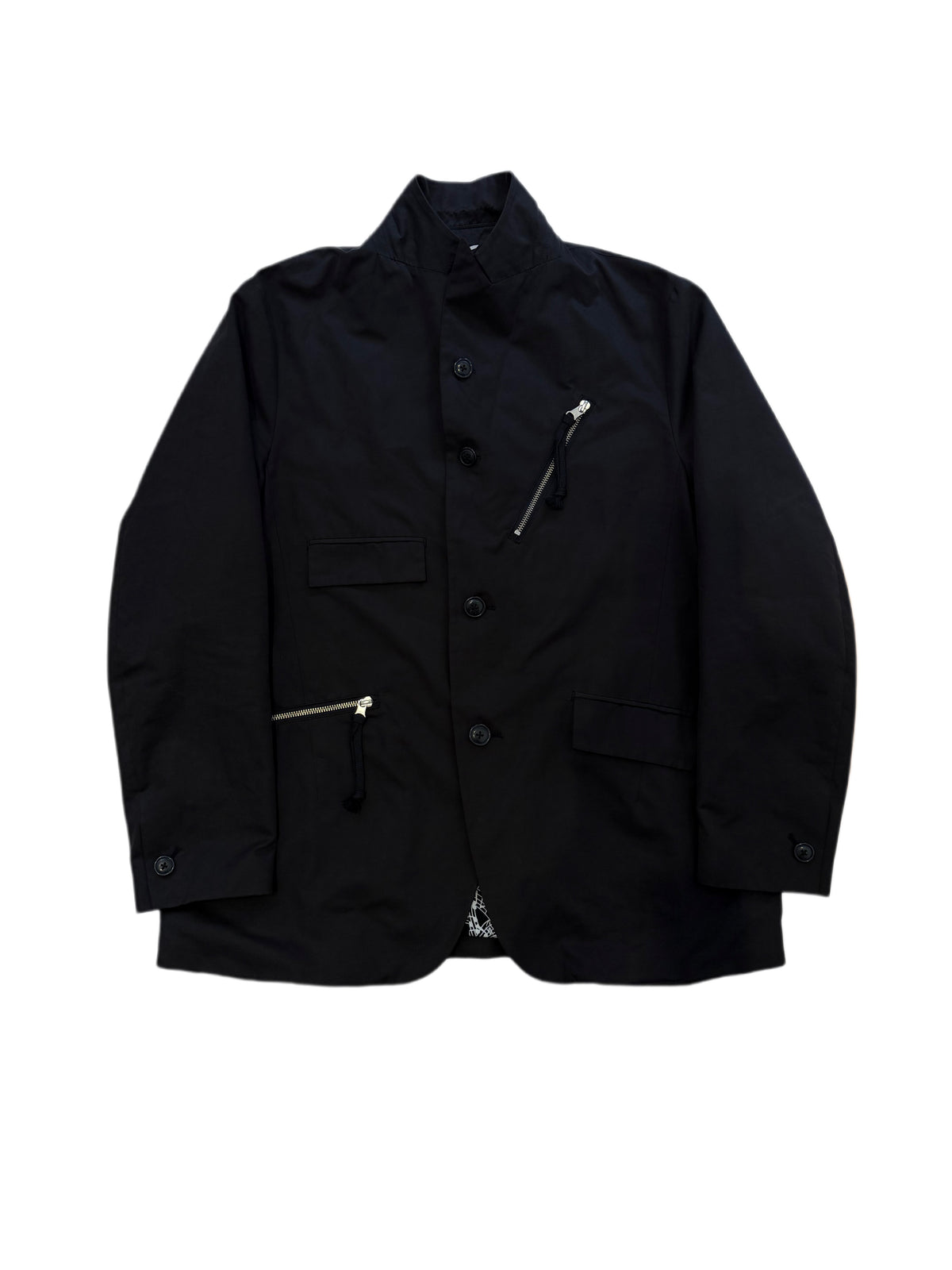 Number (n)ine Black Blazer Zip Pocket Jacket