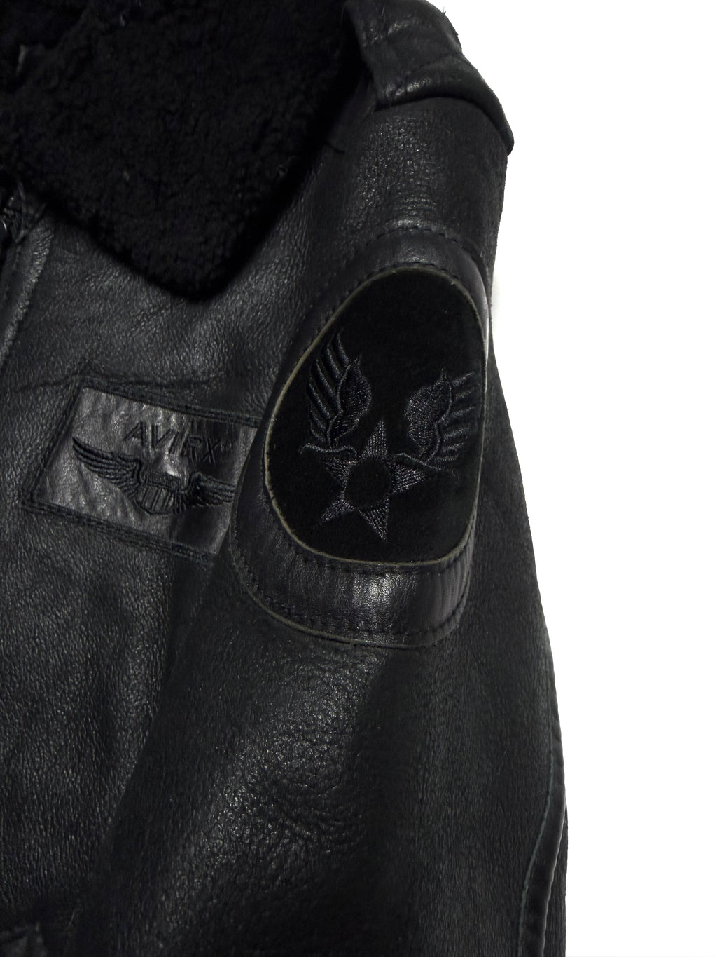 Avirex Type B-6 Patched Black Flight Jacket