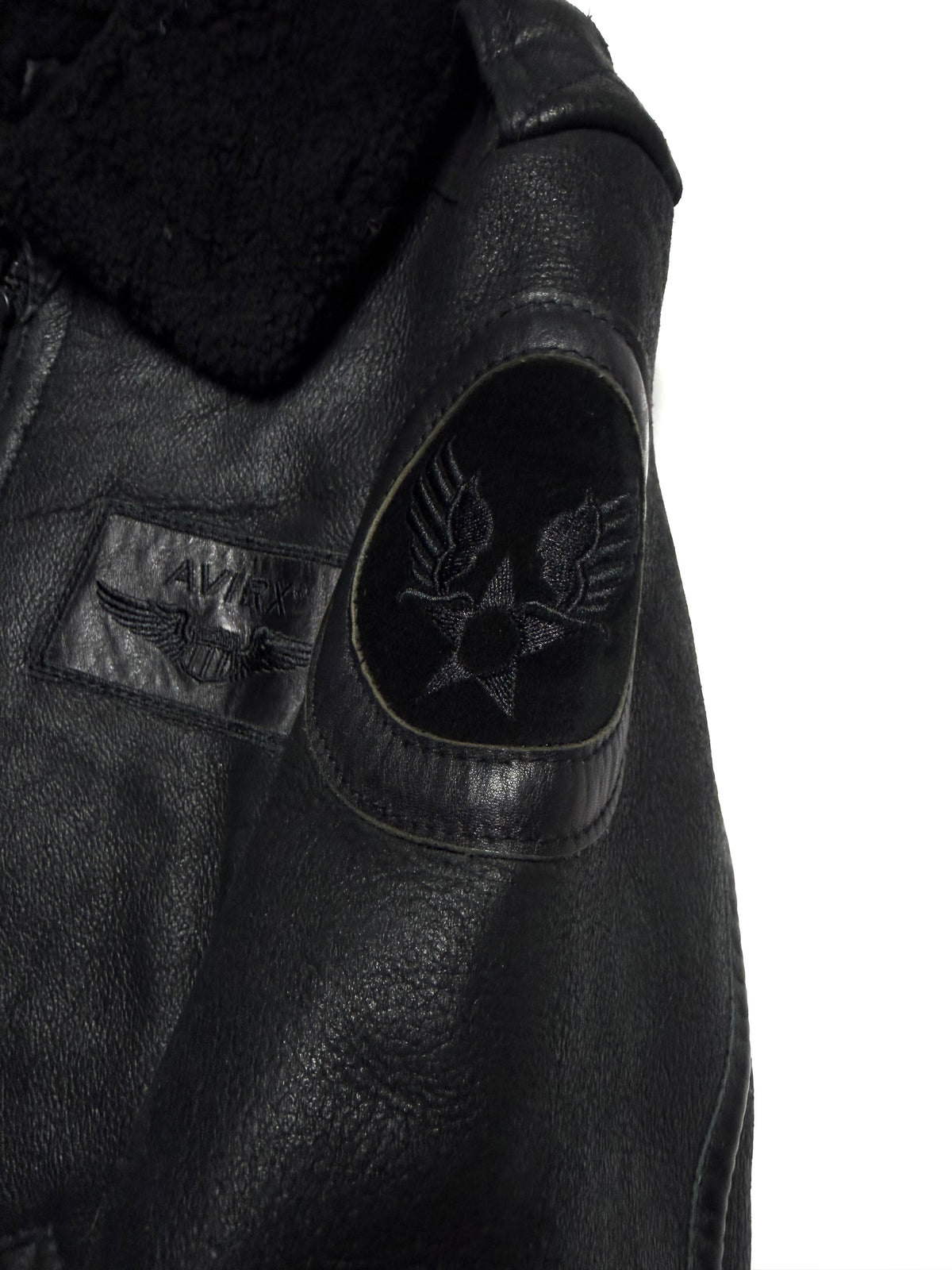 Avirex Type B-6 Patched Black Flight Jacket