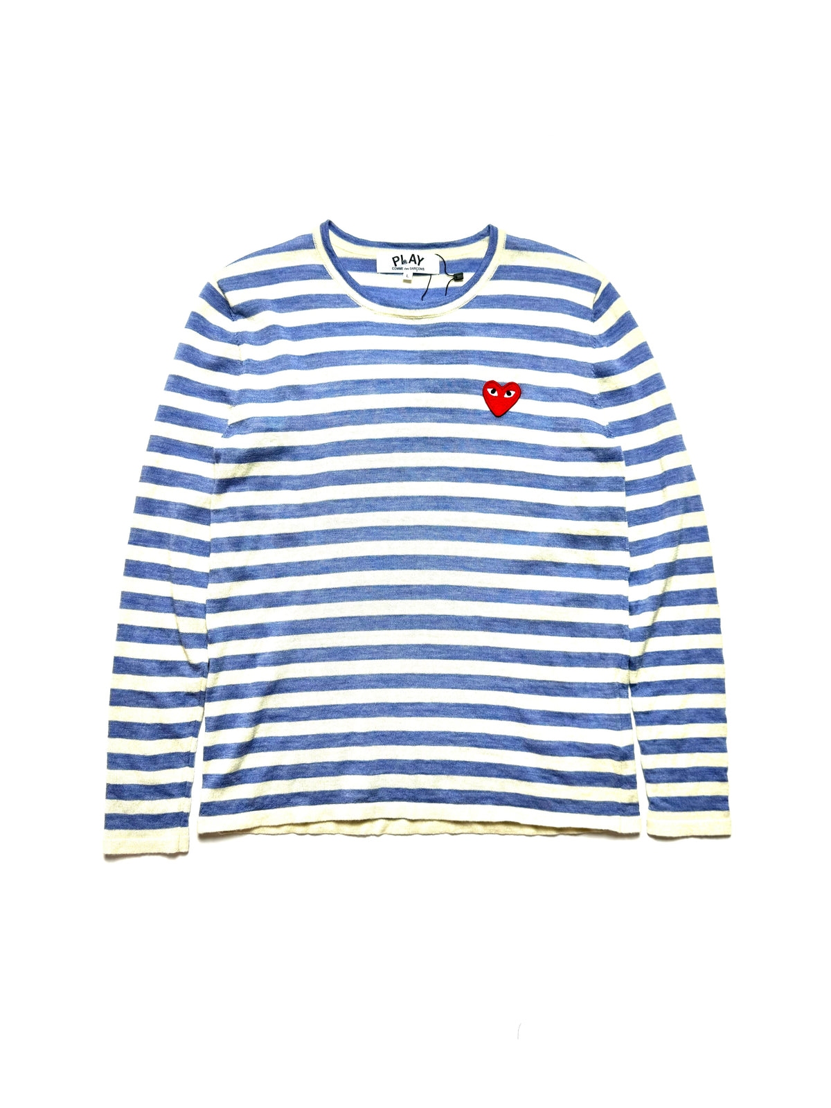 Comme des Garçons Play Light Purple Stripe Long Sleeve Knit