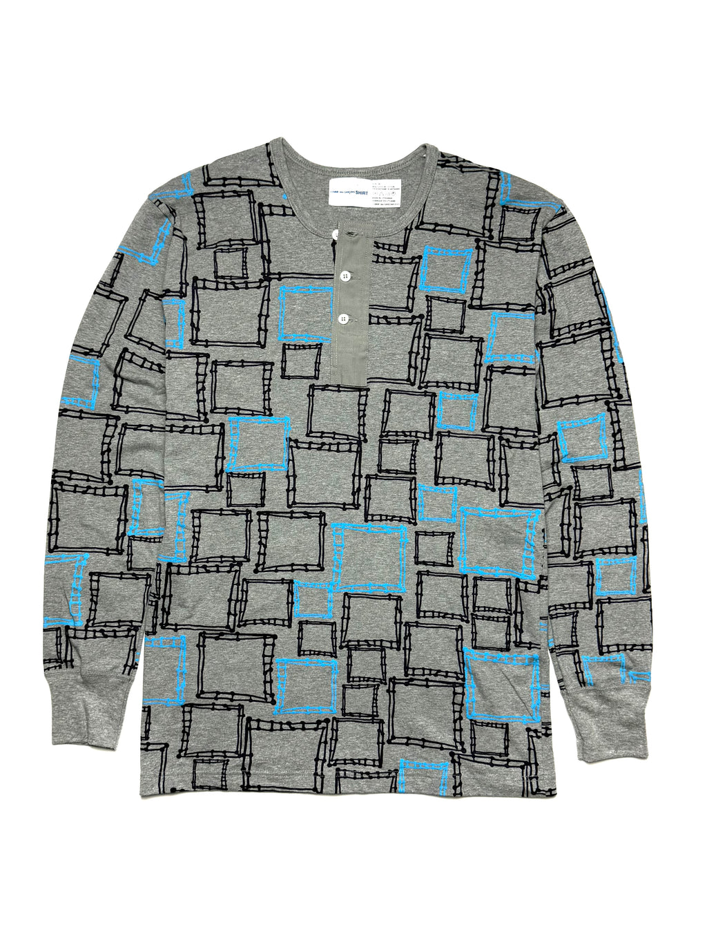 COMME DES GARCONS Shirt Henley Square Long Sleeve