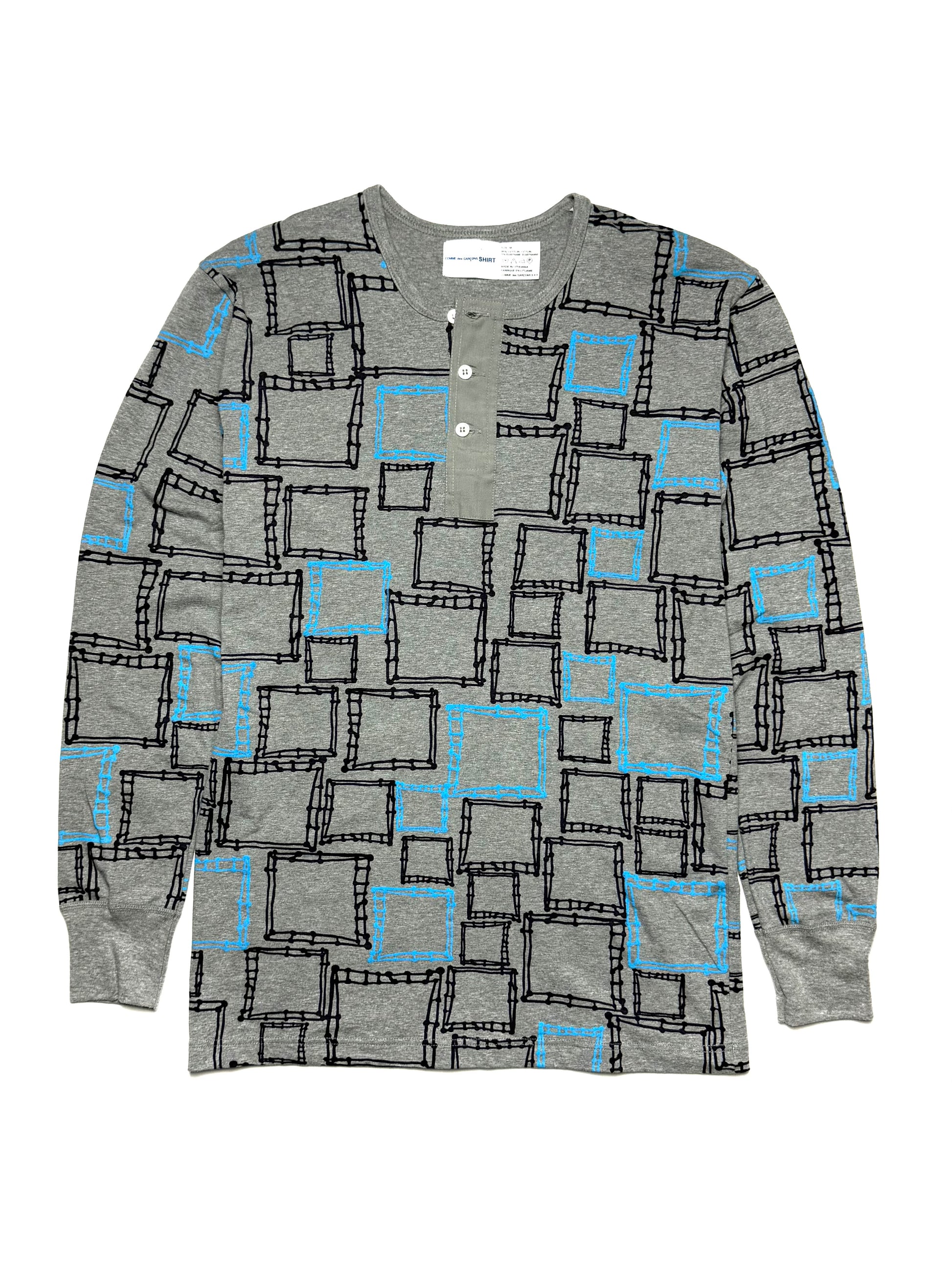 COMME DES GARCONS Shirt Henley Square Long Sleeve
