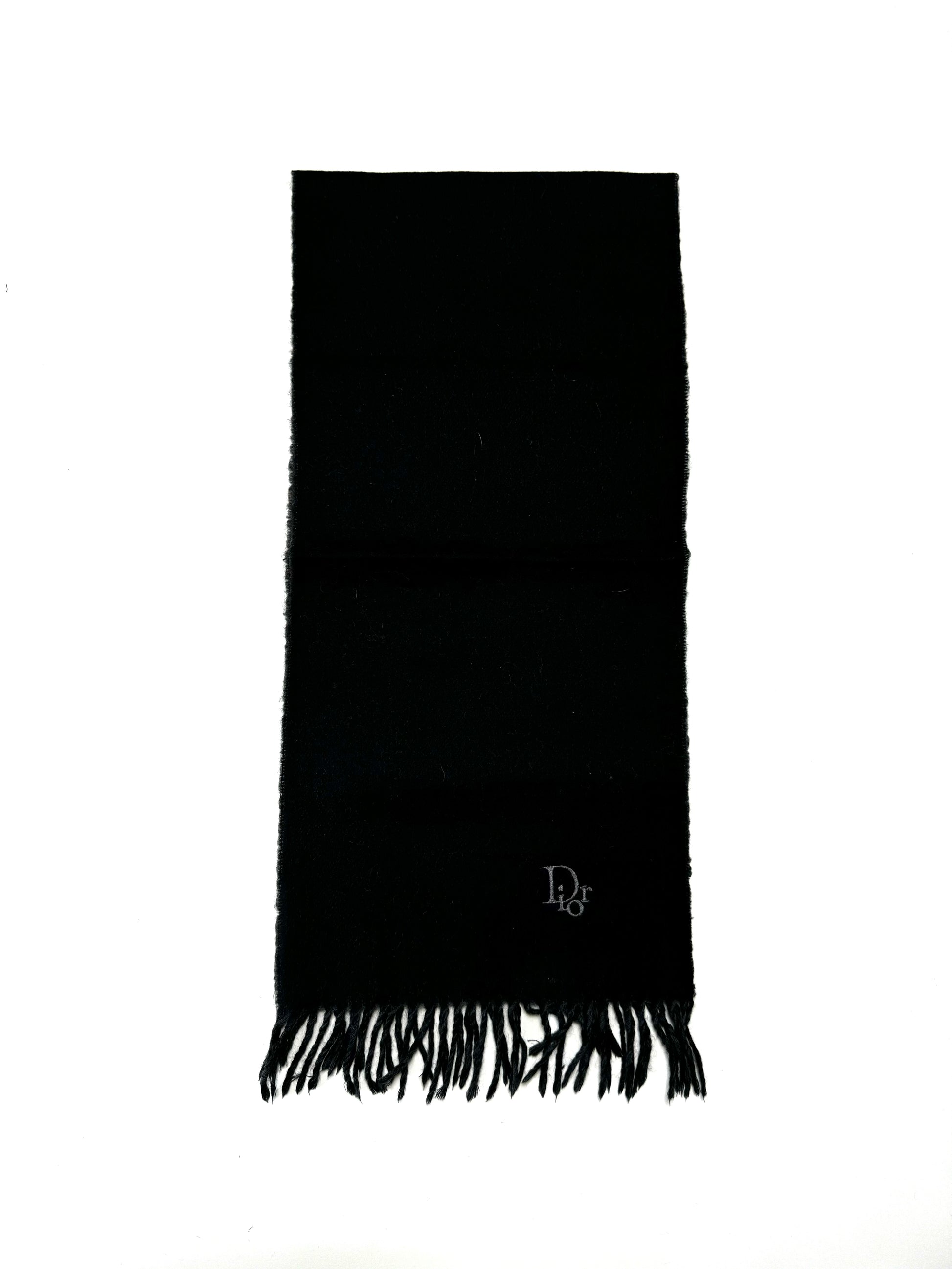 Christian Dior Vintage Black Scarf