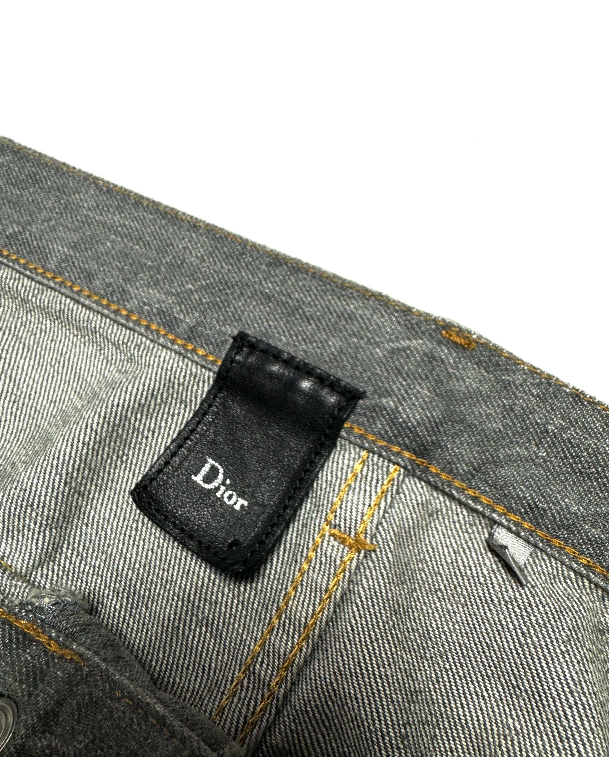 Dior 2000s Washed Grey Denim Jean