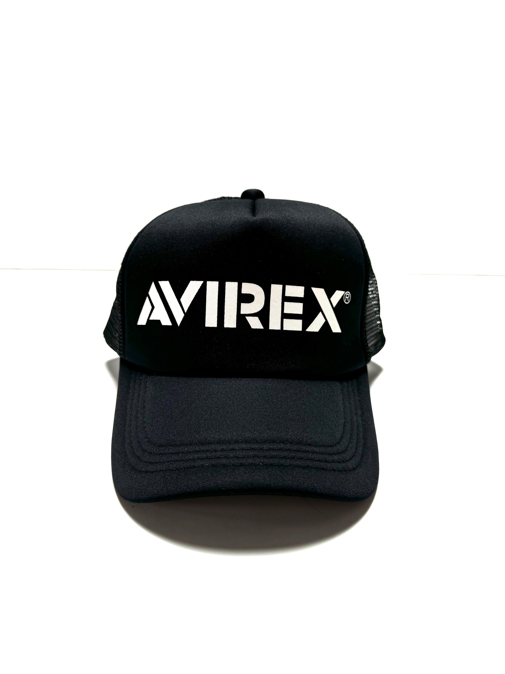 Avirex Black Trucker Hat