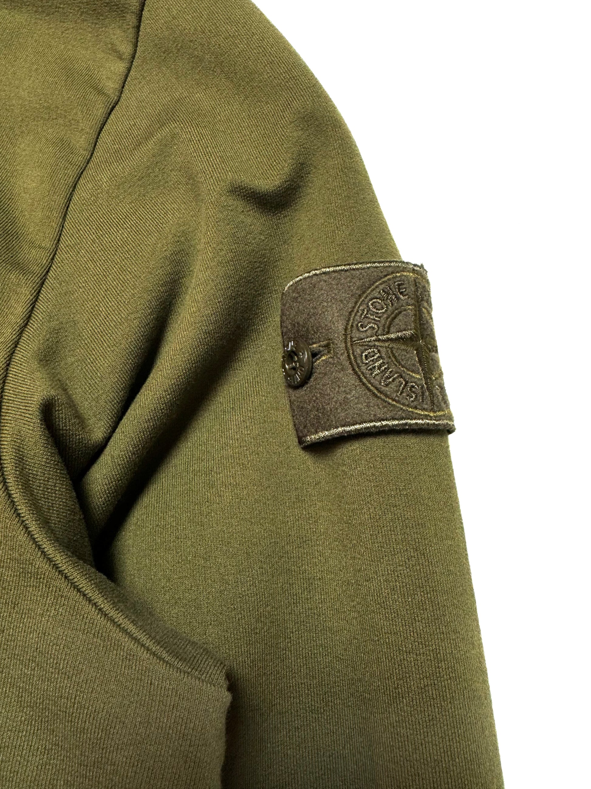 Stone Island Ghost Green Quater-zip Shirt