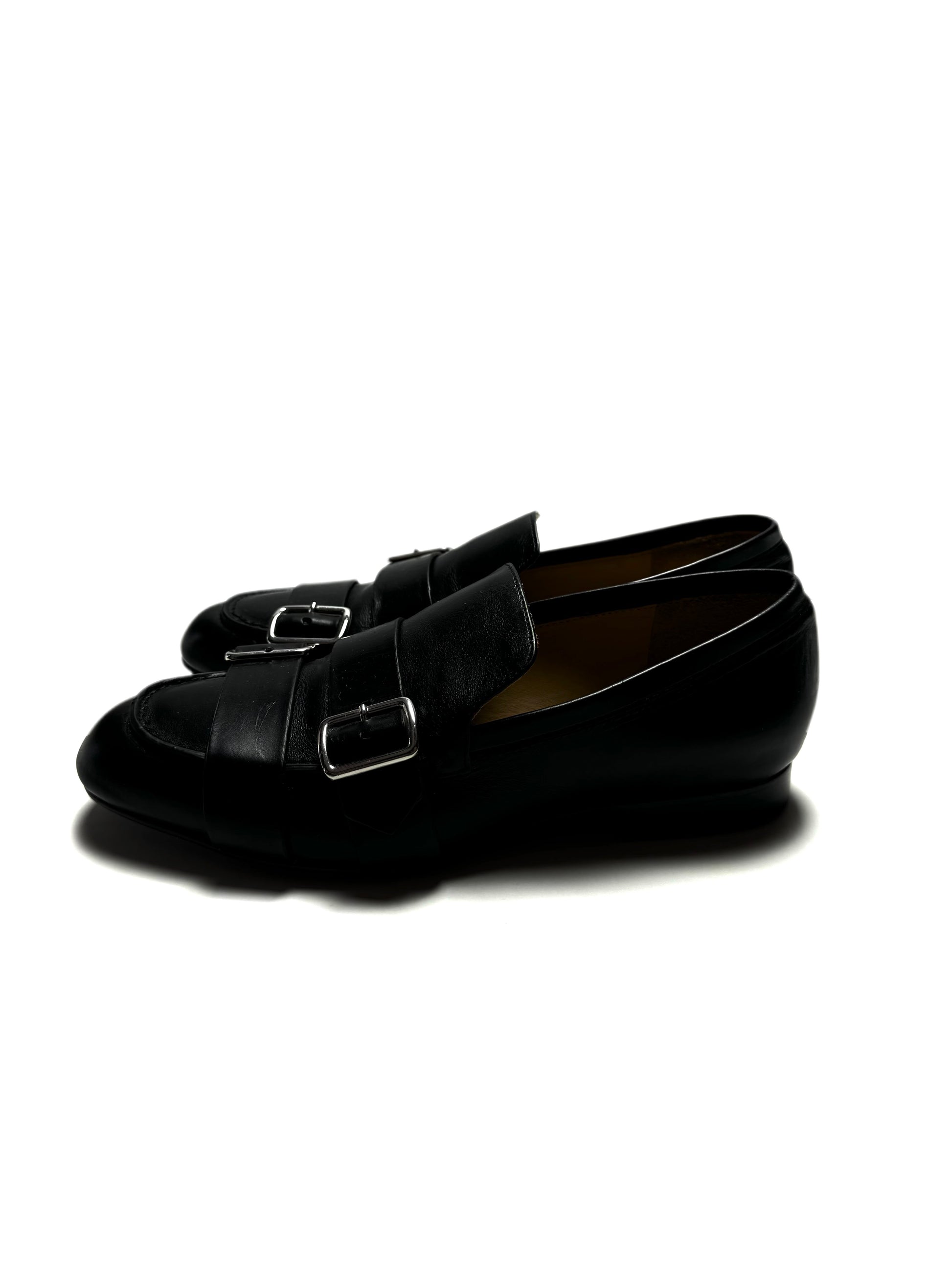 Jil Sander Black Double Strap Loafer