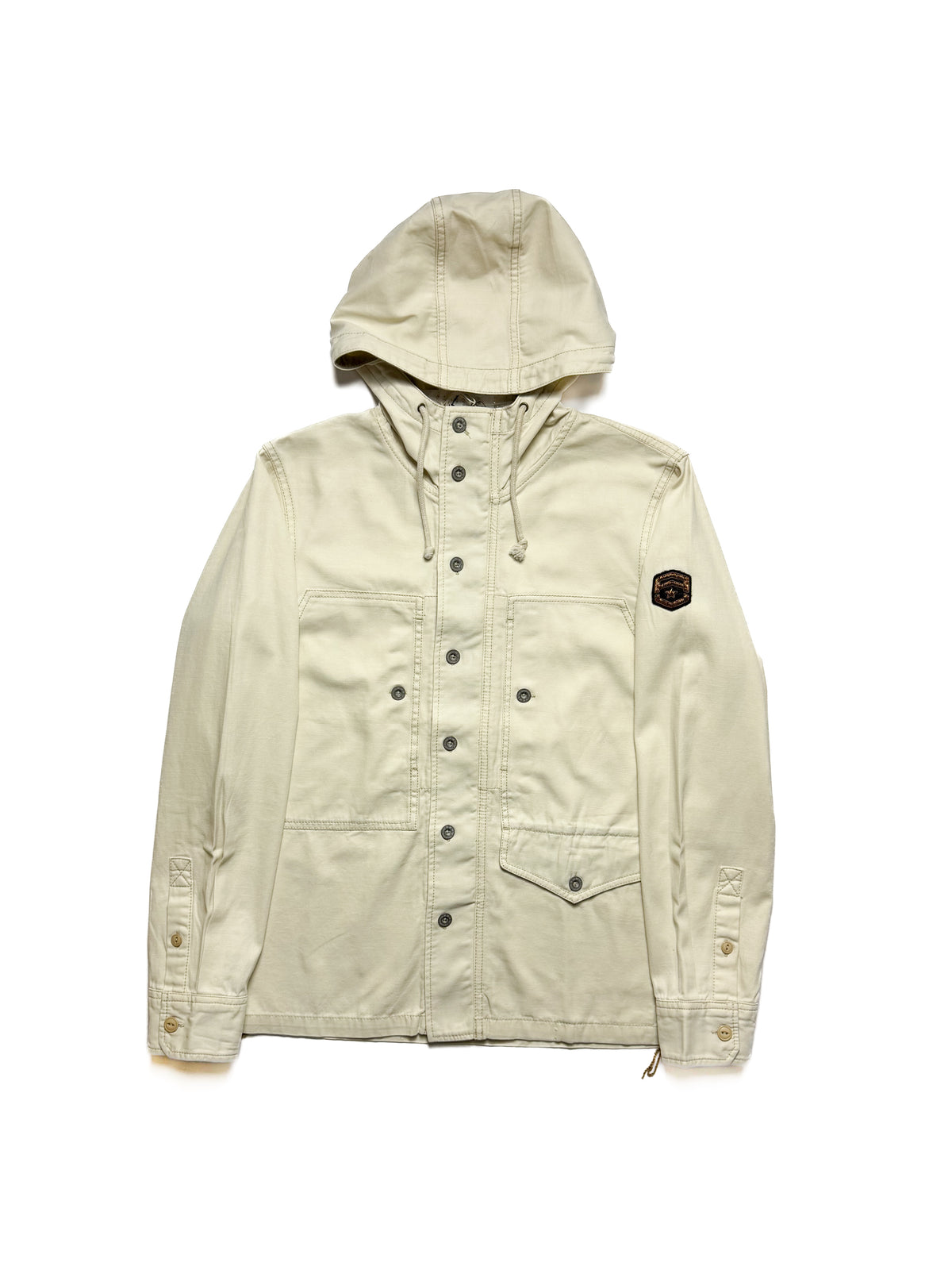 AVIREX Cream Hooded Jacket