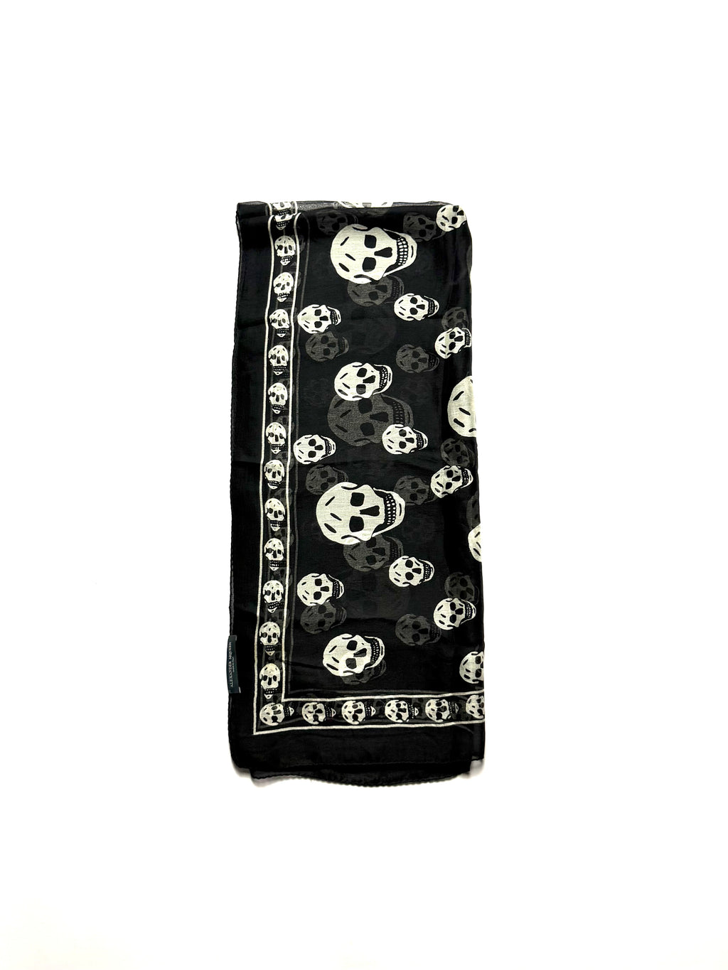 ALEXANDER MCQUEEN Skull Scarf Black