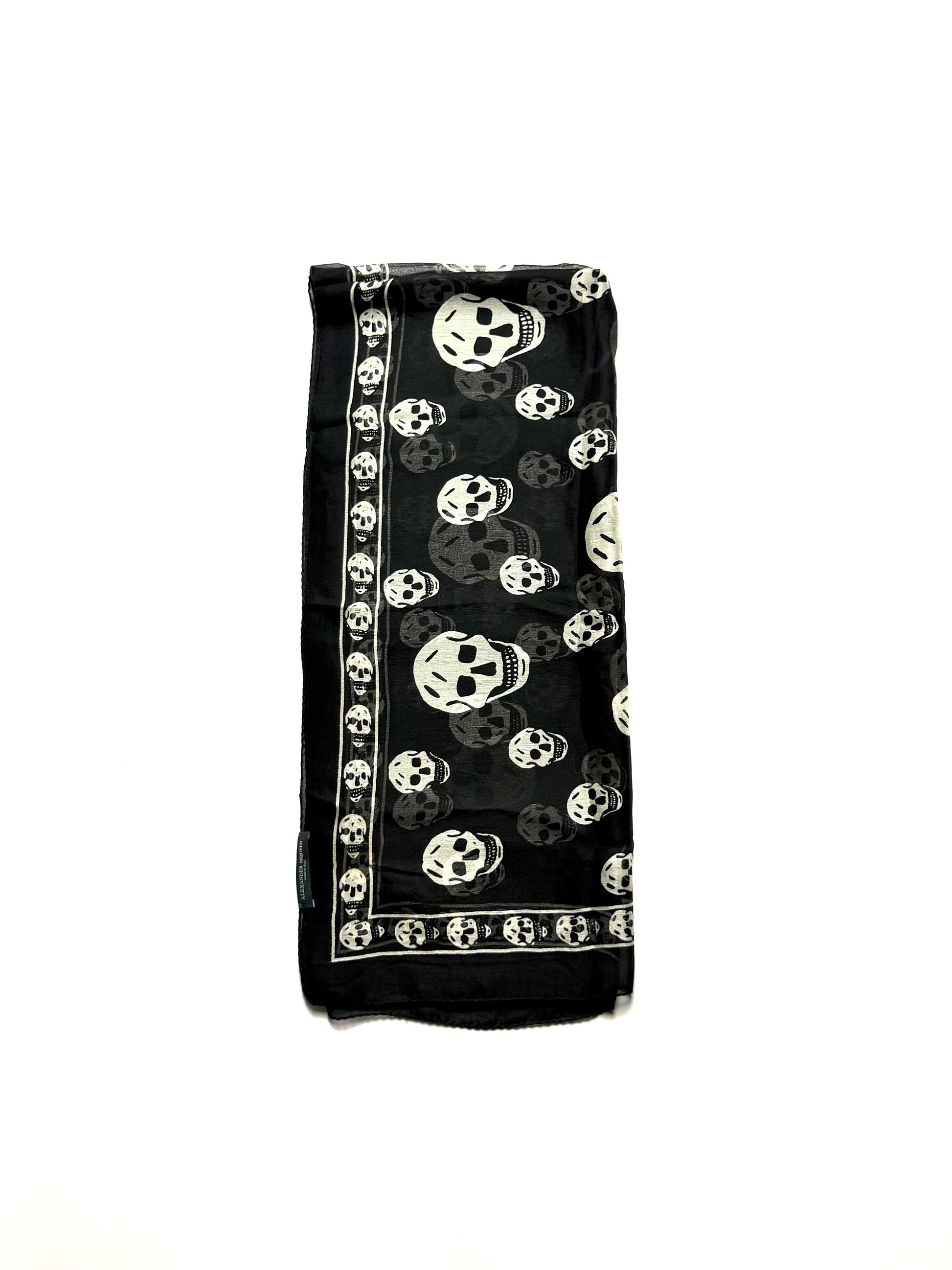 ALEXANDER MCQUEEN Skull Scarf Black
