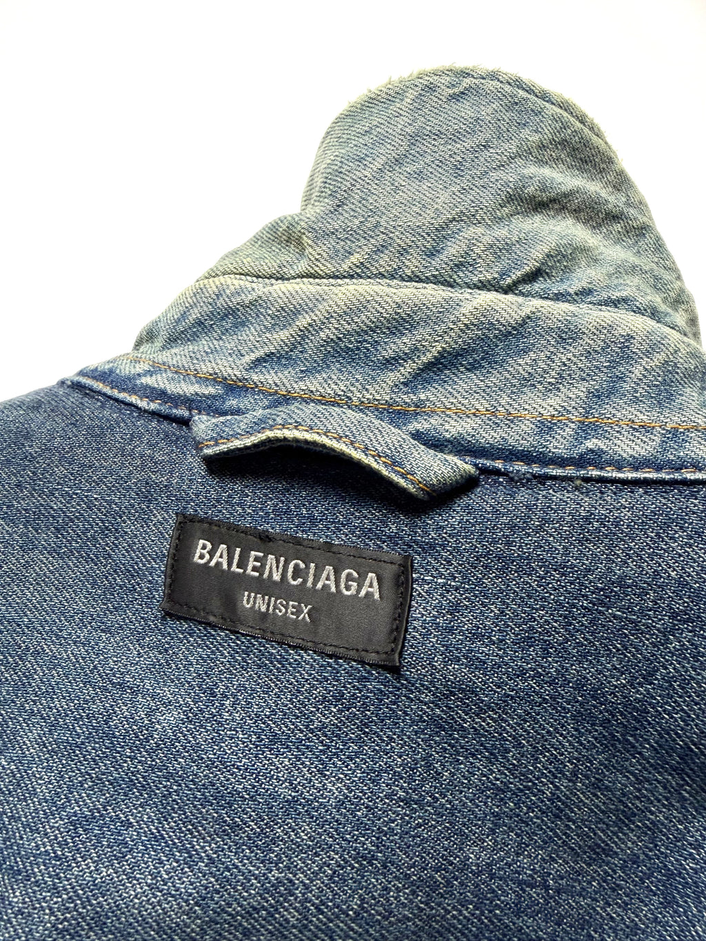 Balenciaga AW22 Japanese Indigo Padded Denim Shirt