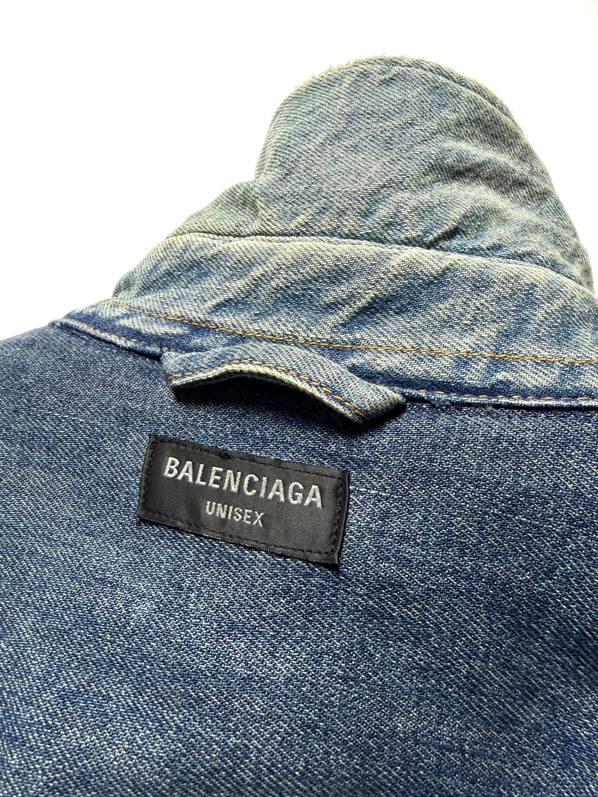 Balenciaga AW22 Japanese Indigo Padded Denim Shirt