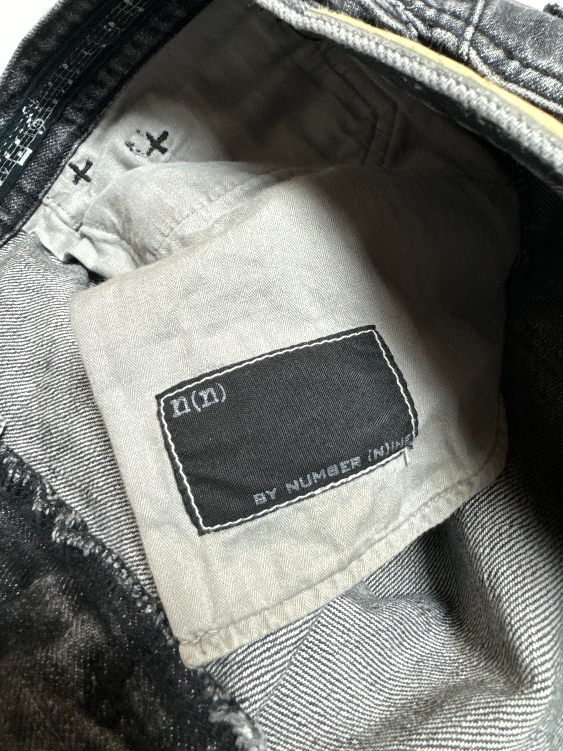 Number Nine Dark Grey Washed Distressed Jean