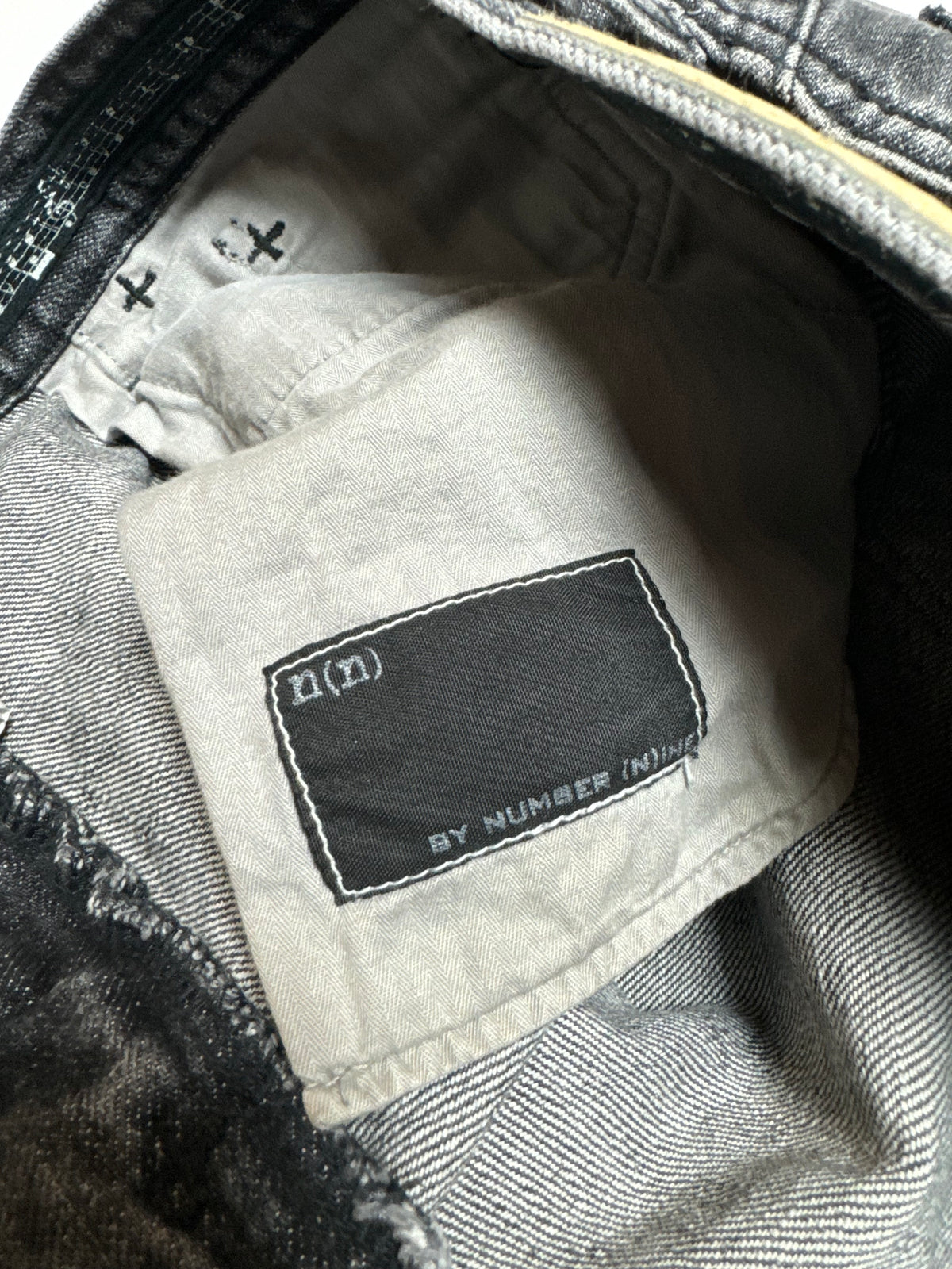 Number Nine Dark Grey Washed Distressed Jean
