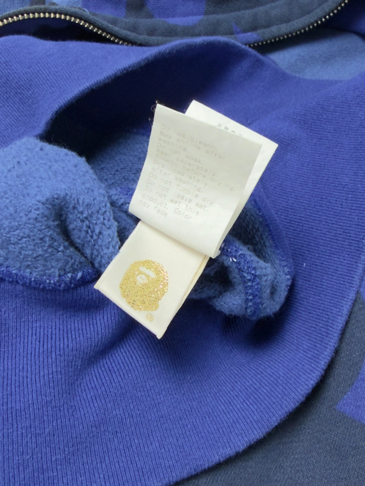 BAPE OG Blue Camo Full Zip Hoodie 2010s