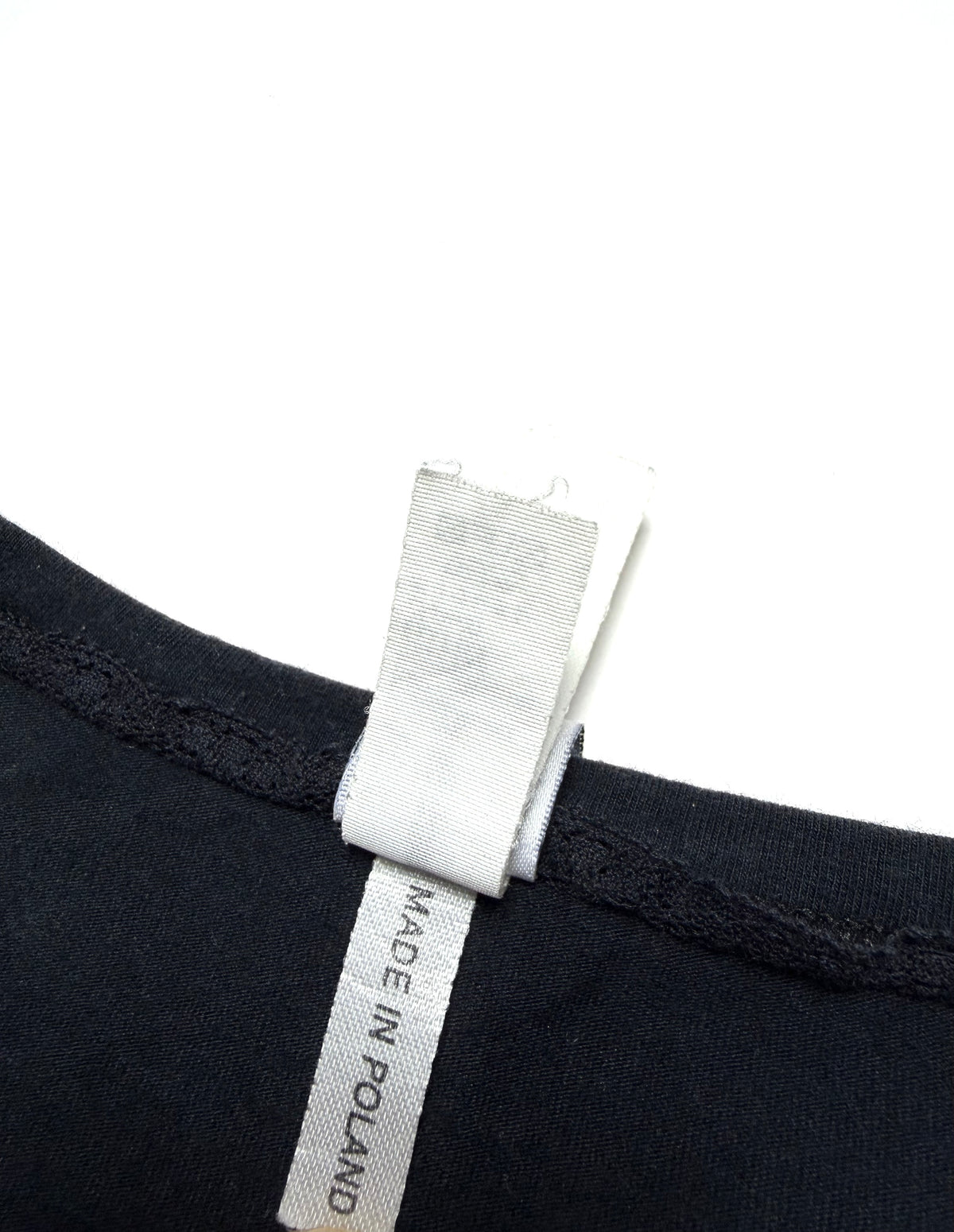 John Galliano 00s Dark Navy Newspaper V-neck Tee
