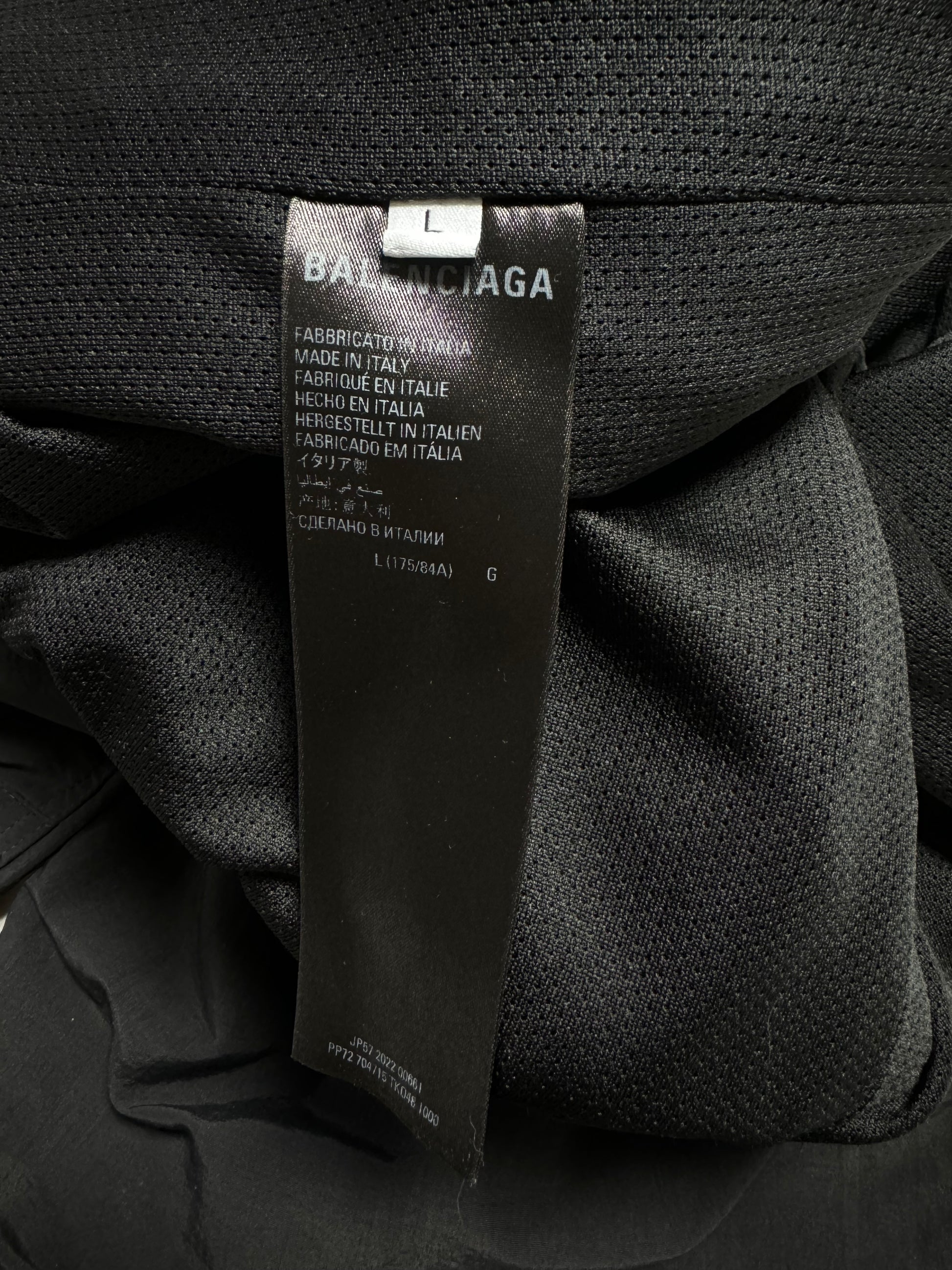 Balenciaga Unifit Sporty B Logo Track Black Nylon Pant