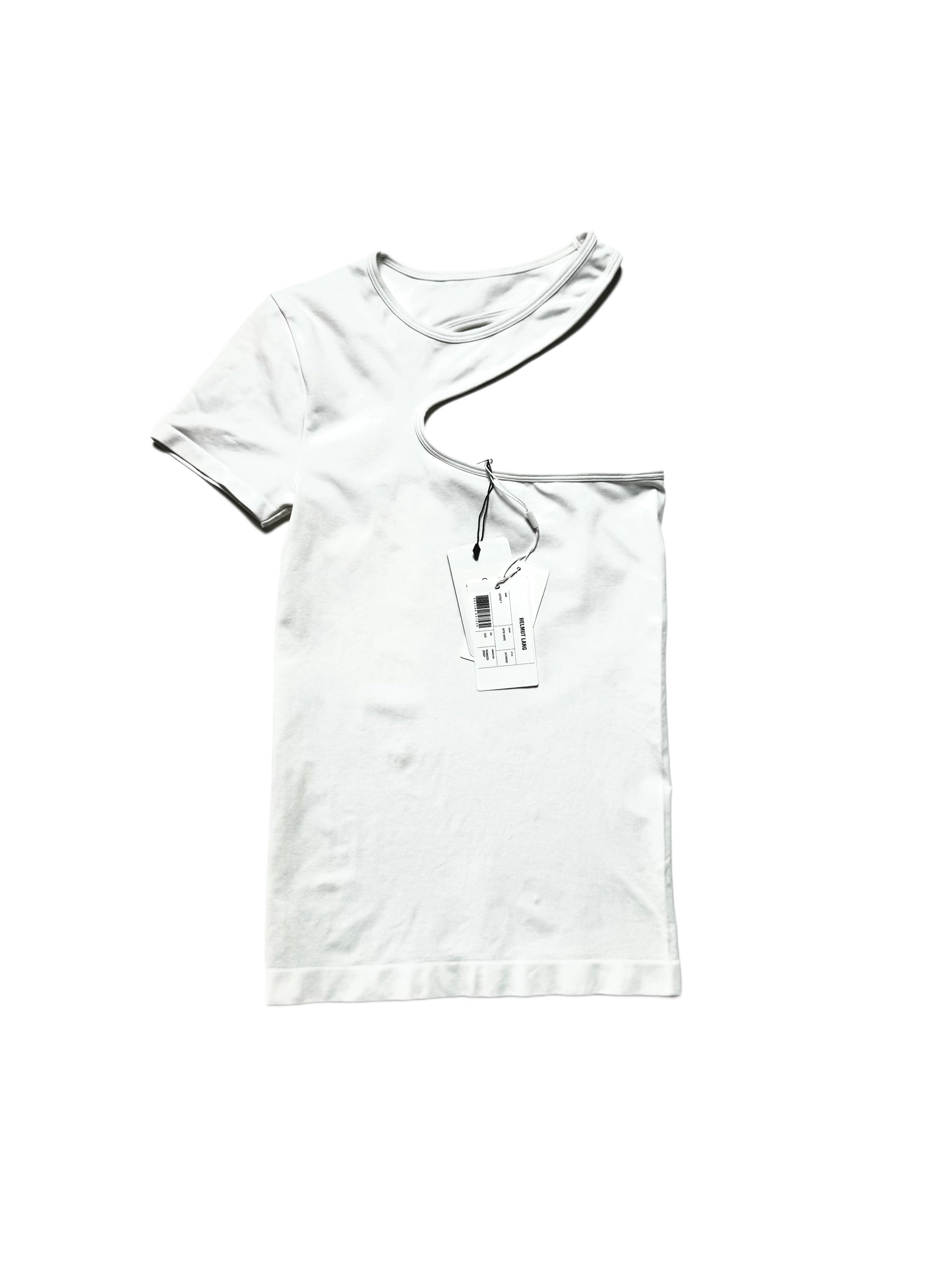 Helmut Lang White Cut out Tee