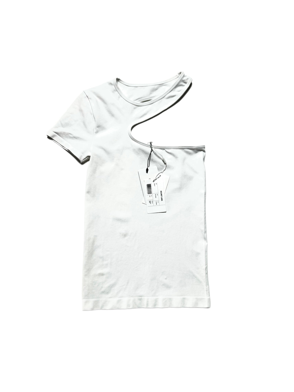 Helmut Lang White Cut out Tee