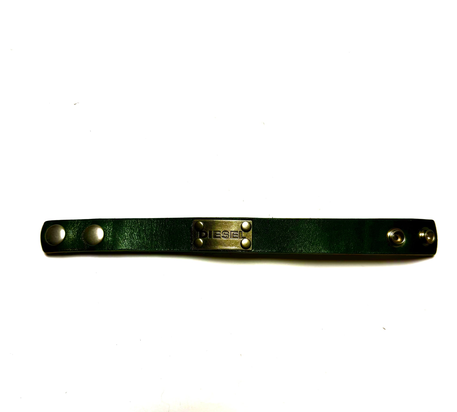 Diesel Green Leather Bracelet