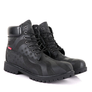 Supreme x Timberland Black Amercian Flag Boots