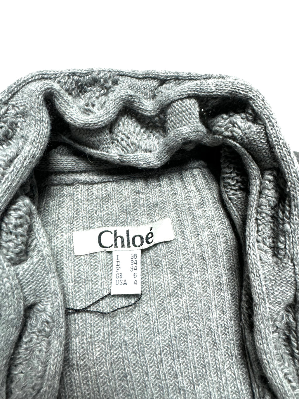 Cholé Double Layered Knit Leather Cardigan