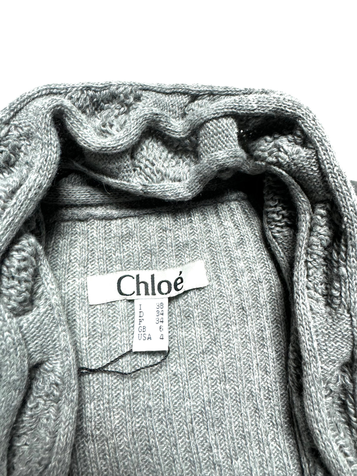 Cholé Double Layered Knit Leather Cardigan