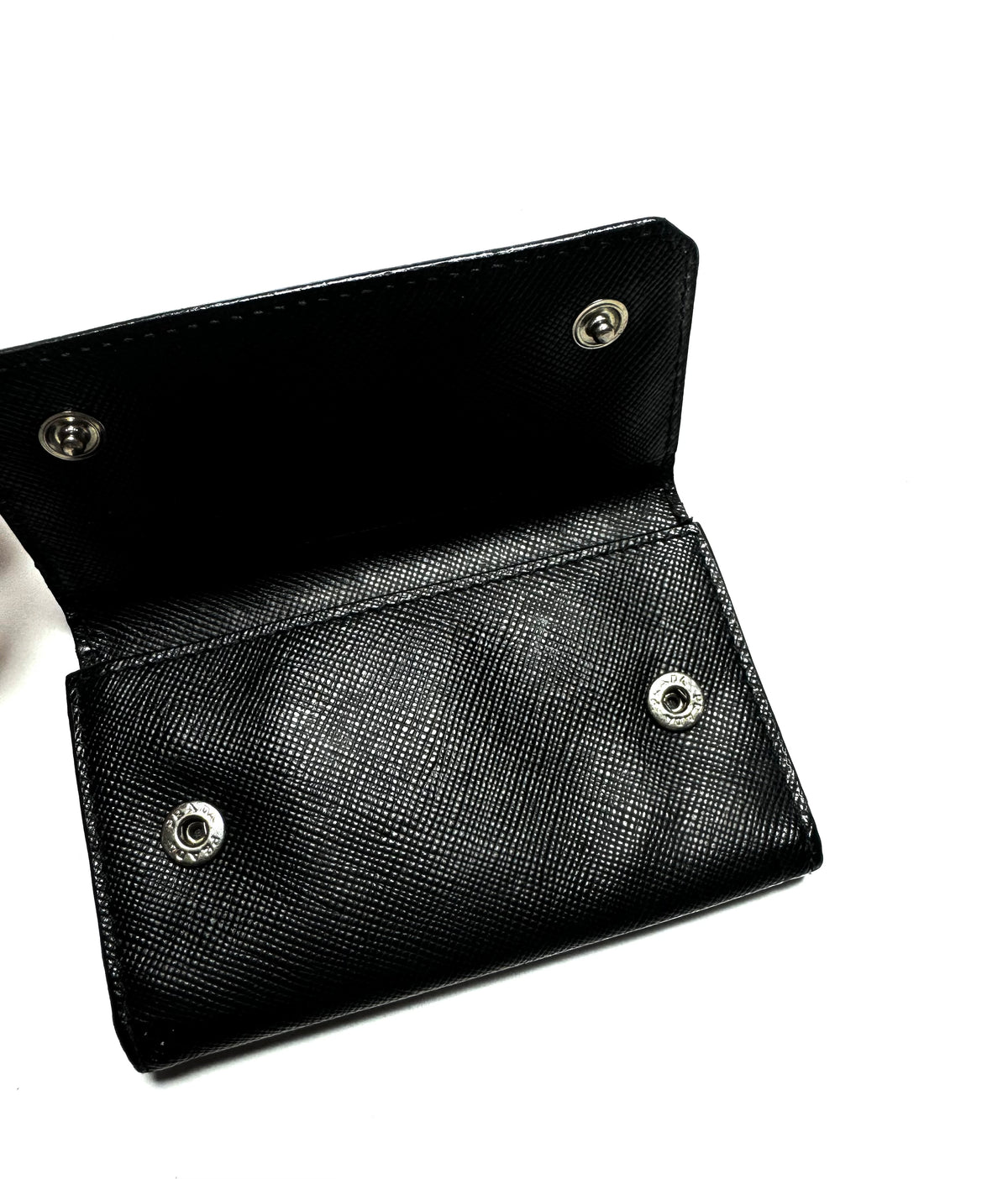 Prada Black Leather Key Purse
