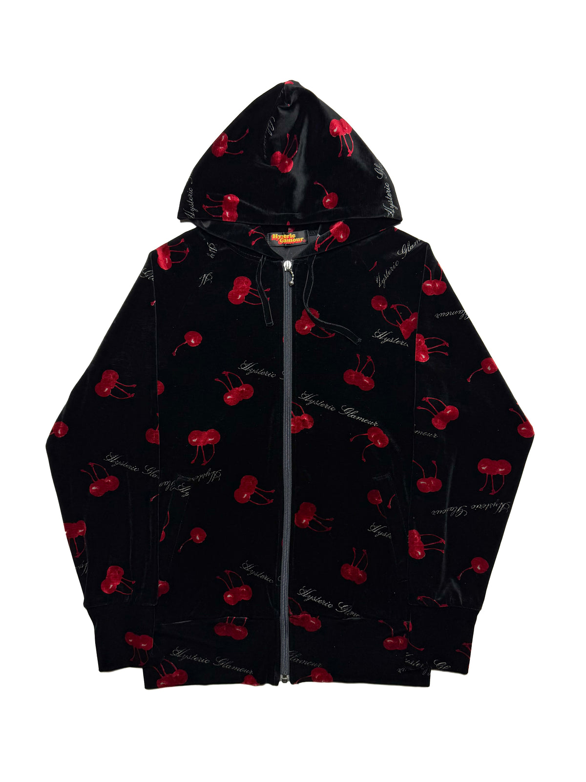 HYSTERIC GLAMOUR 90s Cherry Velvet Track Top