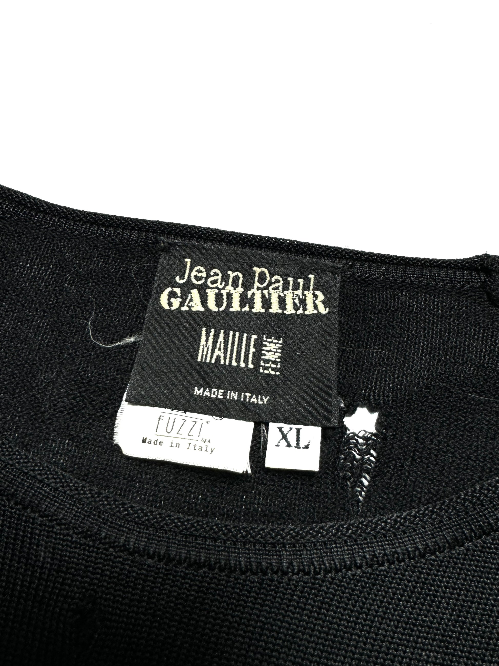 Jean Paul Gaultier Black Silk Wool Knitwear