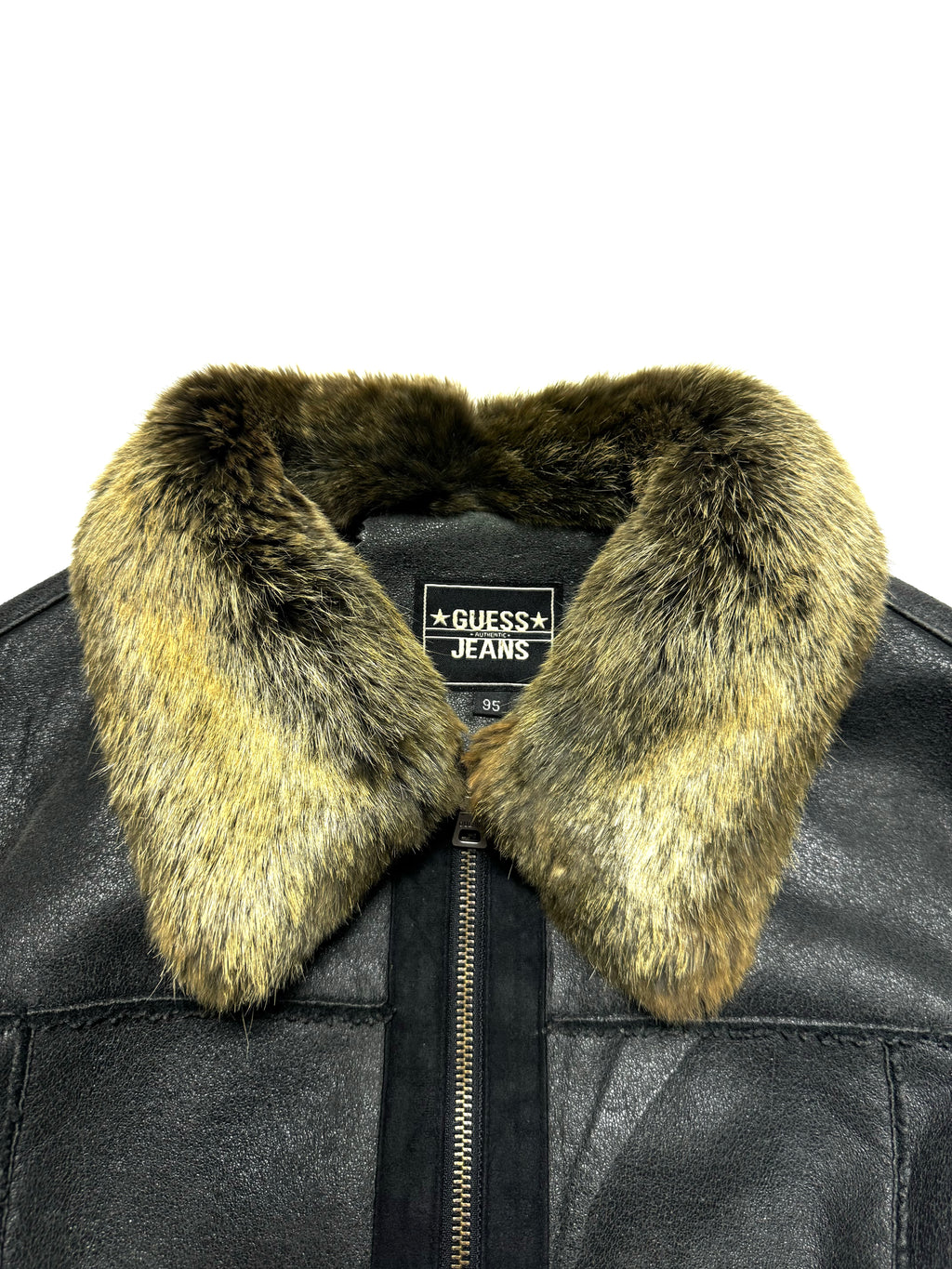 Guess USA Fur Coat Jacket 90s