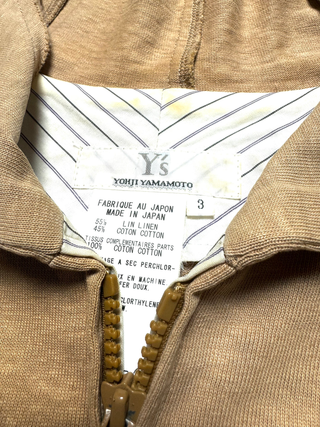 Y’s Yohji Brown Zip Hoodie