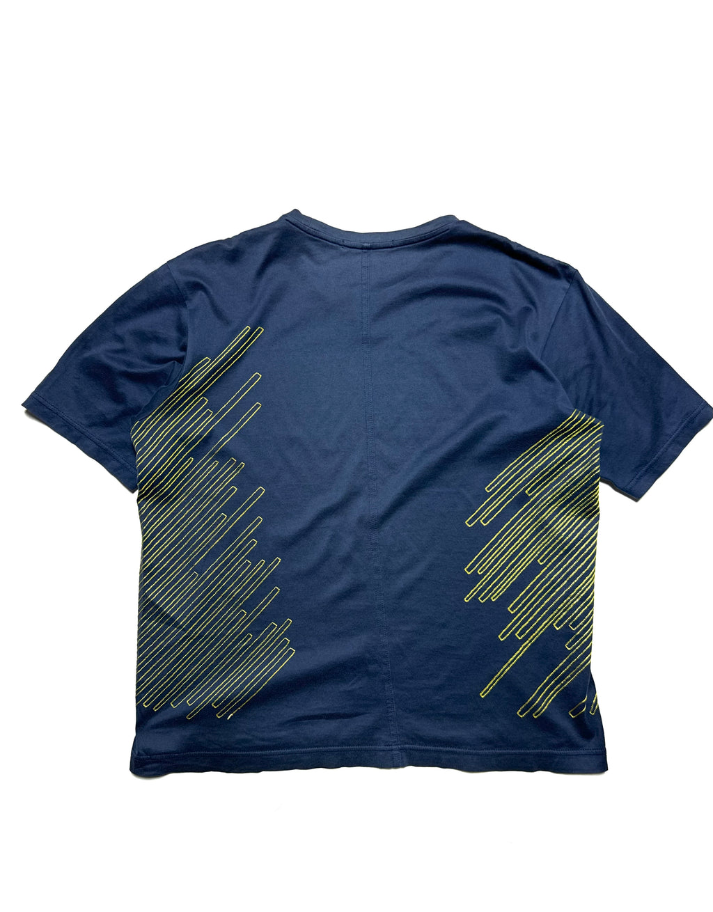 Issey Miyake Blue Yellow Stitching Tee