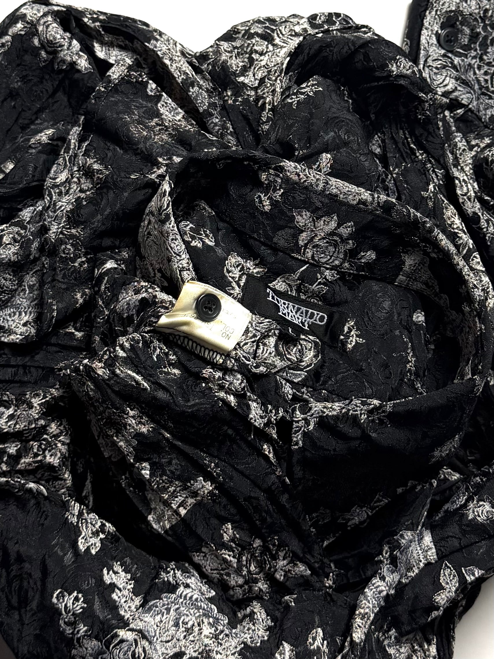 TORNADO MART Floral Shirt Black
