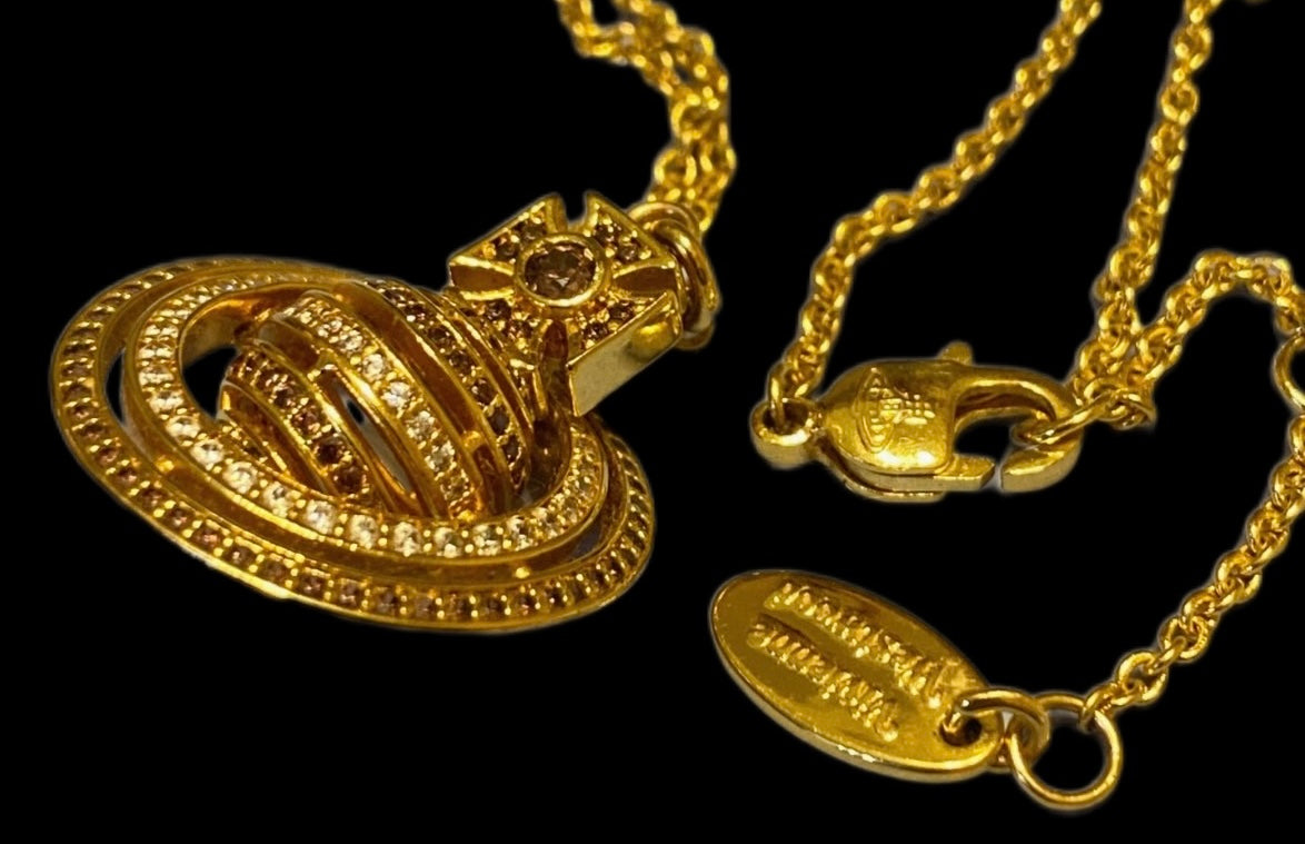 Vivienne Westwood 3D Gold Orbit Necklace