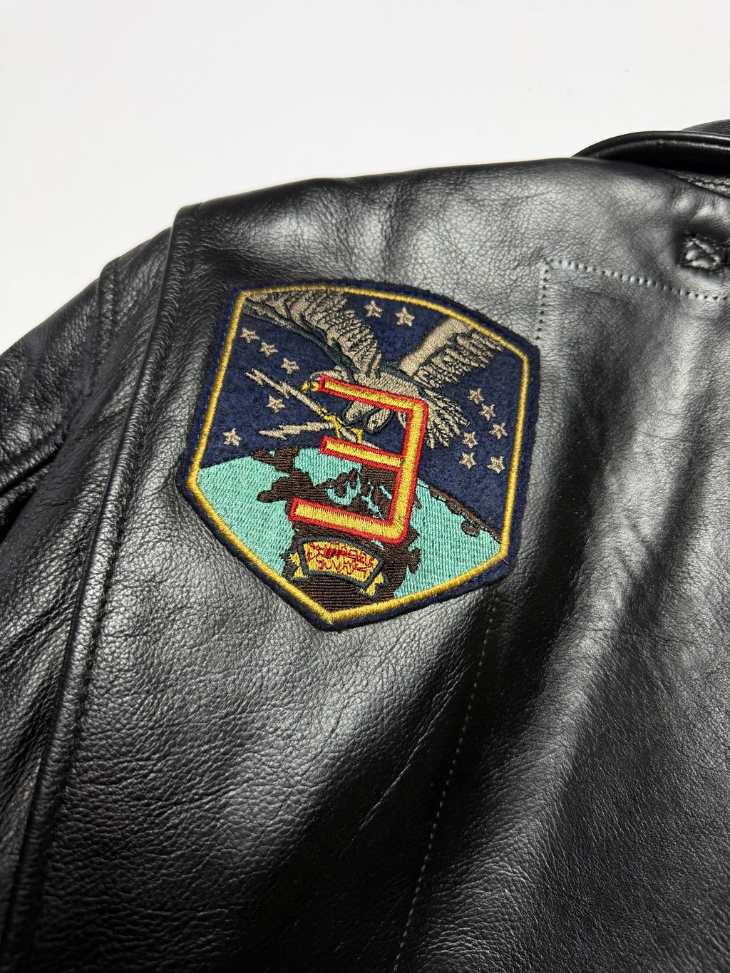 Avirex Leather Military G-1 Jacket  U.S.S. William M. Standley