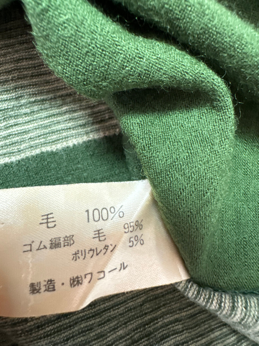 Issey Miyake Hai Sport Green Wool Long Sleeve