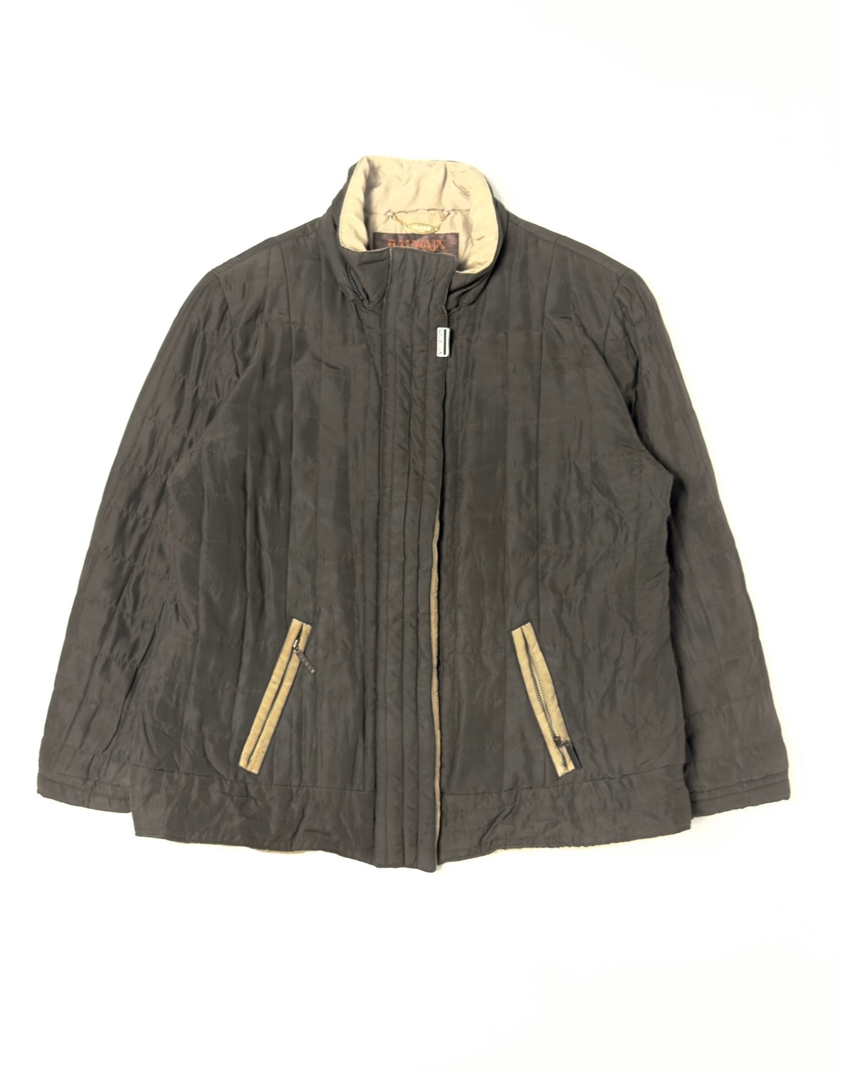 Balmain Dark Brown Quilted Jacket 90-00s