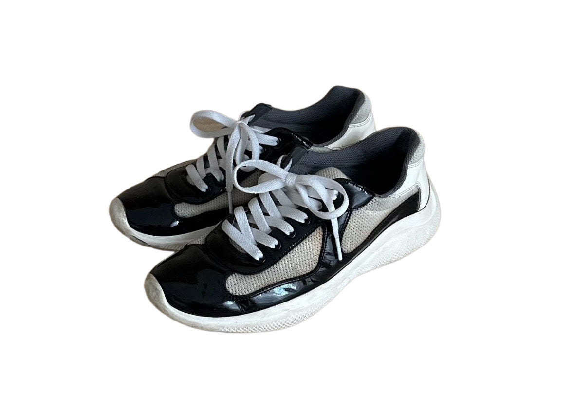 Prada White/Black Amercia’s Cup Shoes