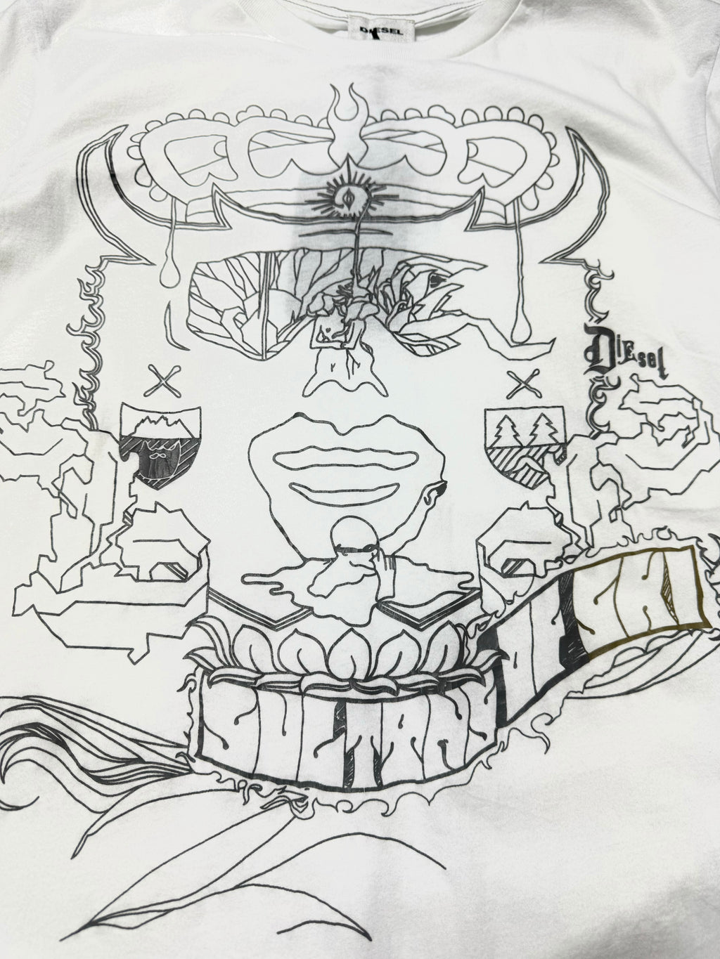 Diesel White Crown Tee