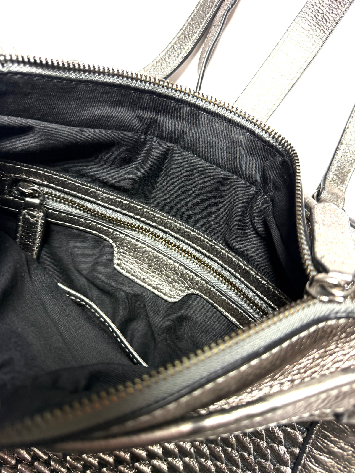 Burberry Platinum Woven Cross Bag 2010s