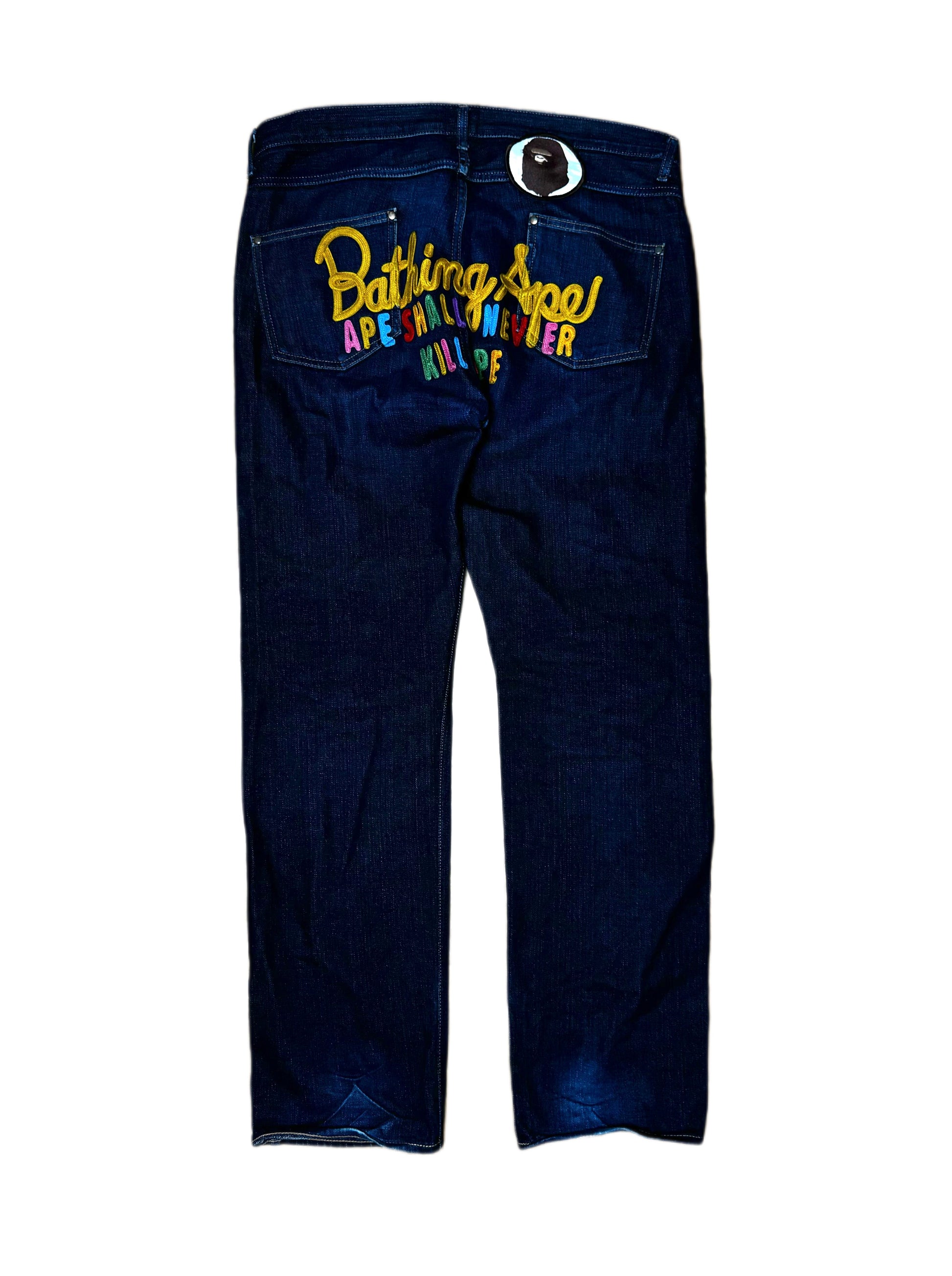 BAPE OG Rainbow Embroidery Jean