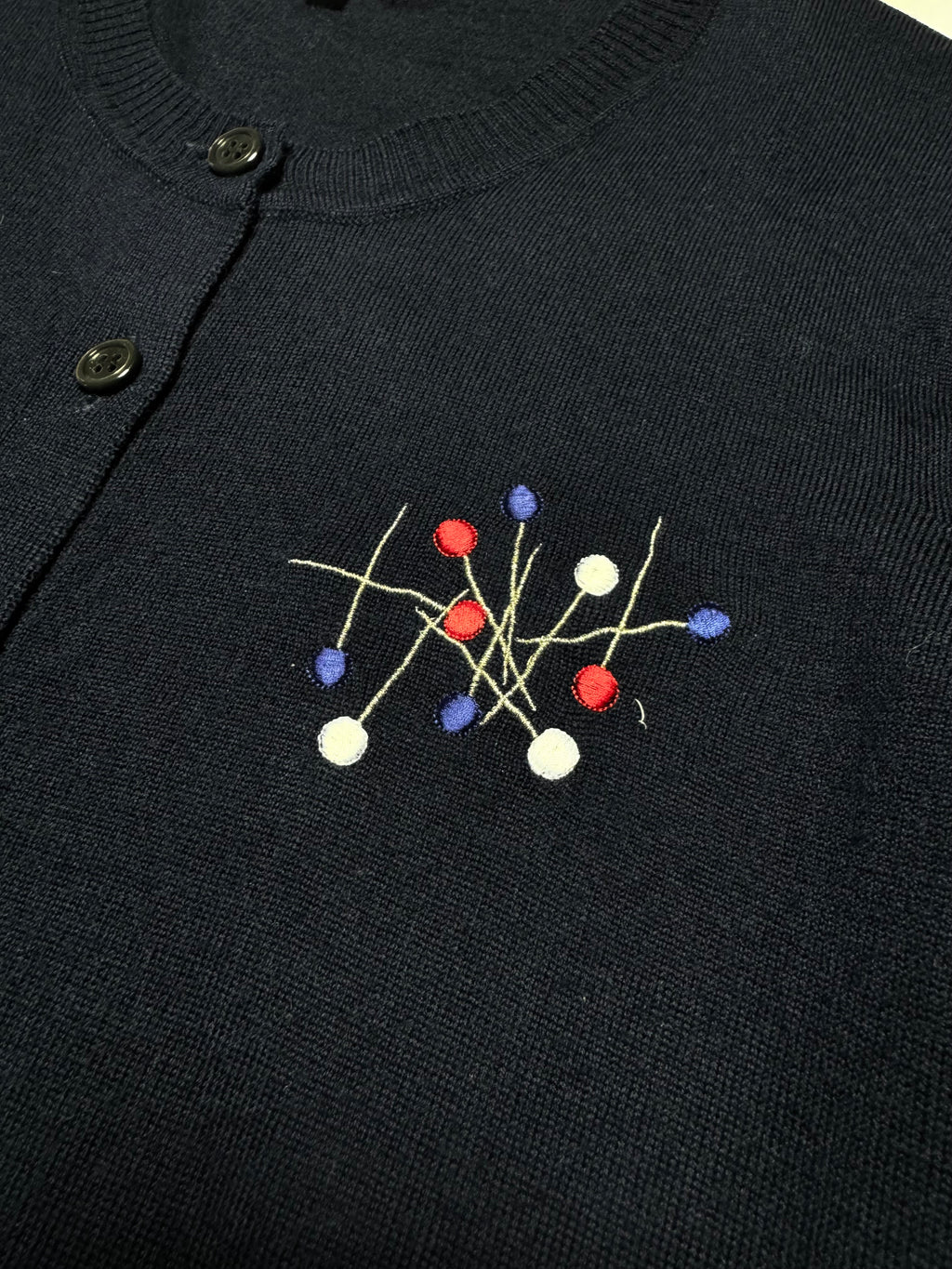 Jean Paul Gaultier Pins Navy Cardigan