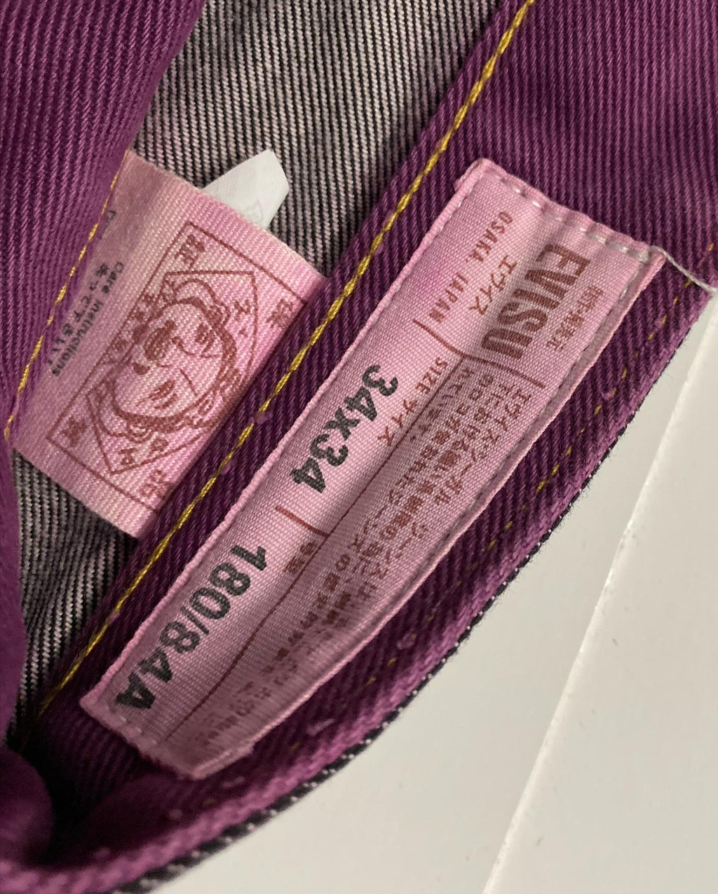 Evisu Daicock Purple Pink Gradient Daicock Jean