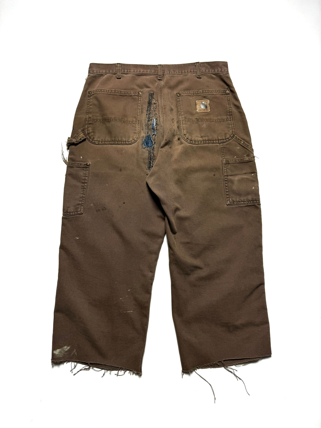 Carhartt Repaired Brown Painted Carpenter Pant
