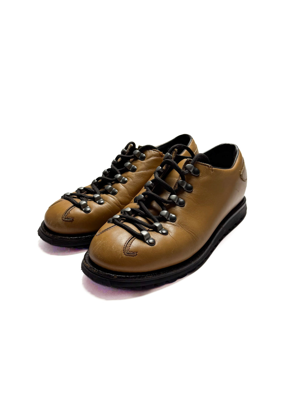 Prada Red Line Brown Hikking Leather Shoes