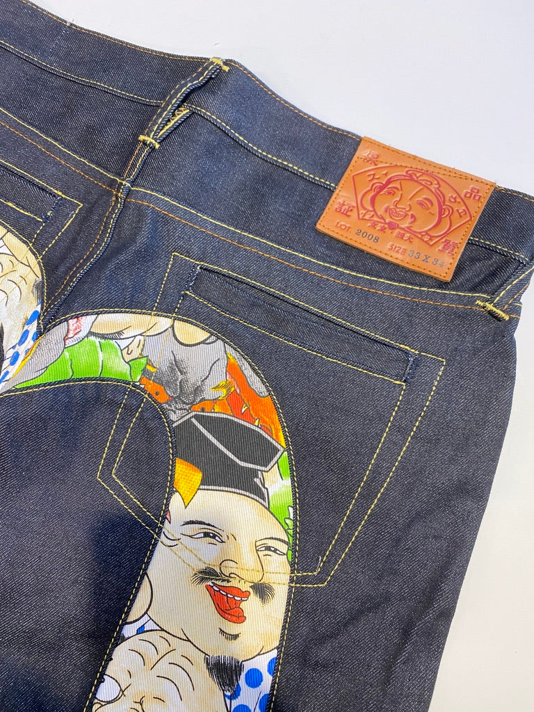 Evisu Green Oni Daicock Denim Jean