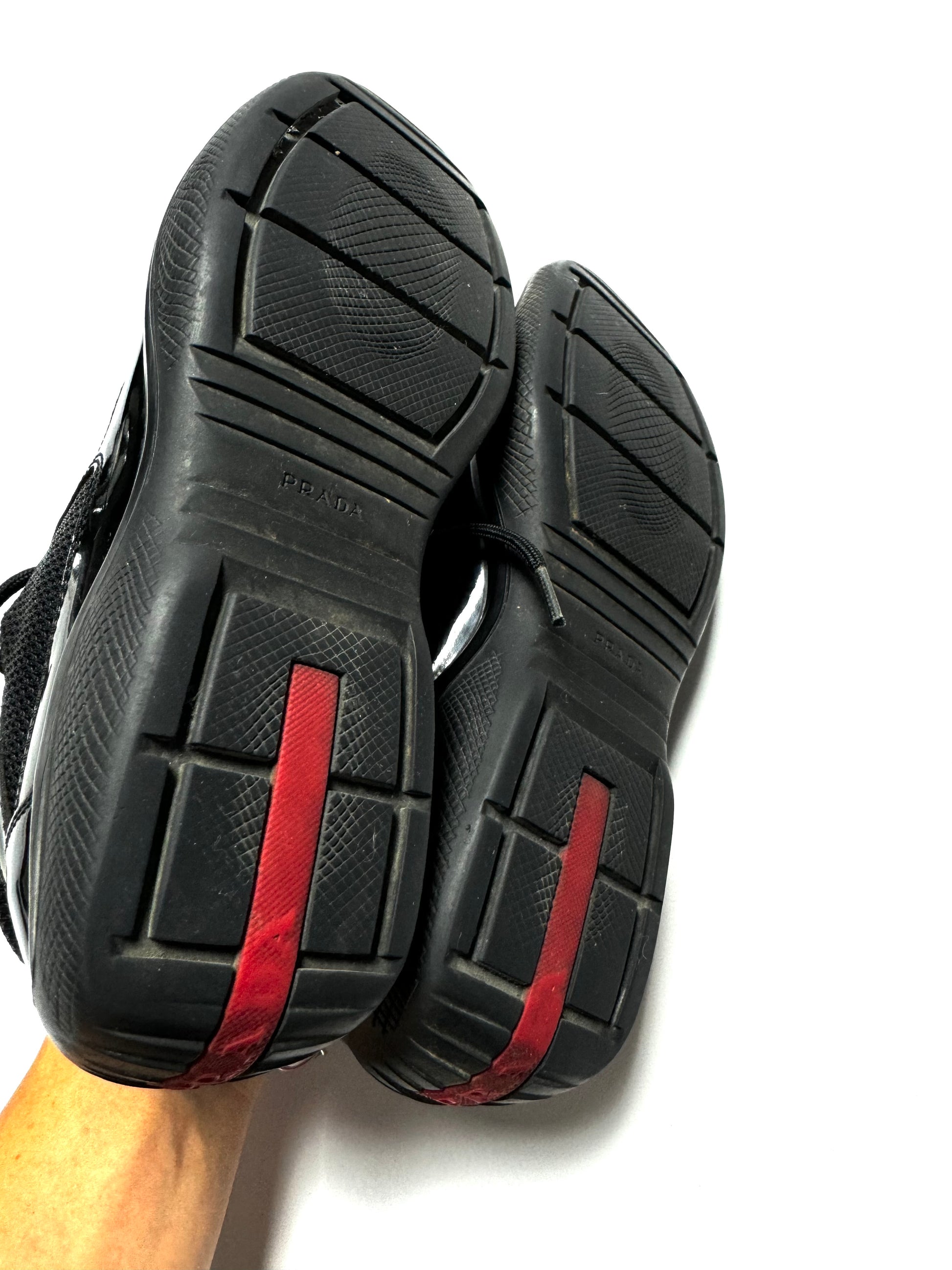 Prada Black Patent Amercia’s Cup Shoes