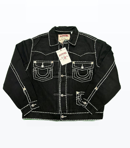 True Religion x Supreme Denim Black Jacket